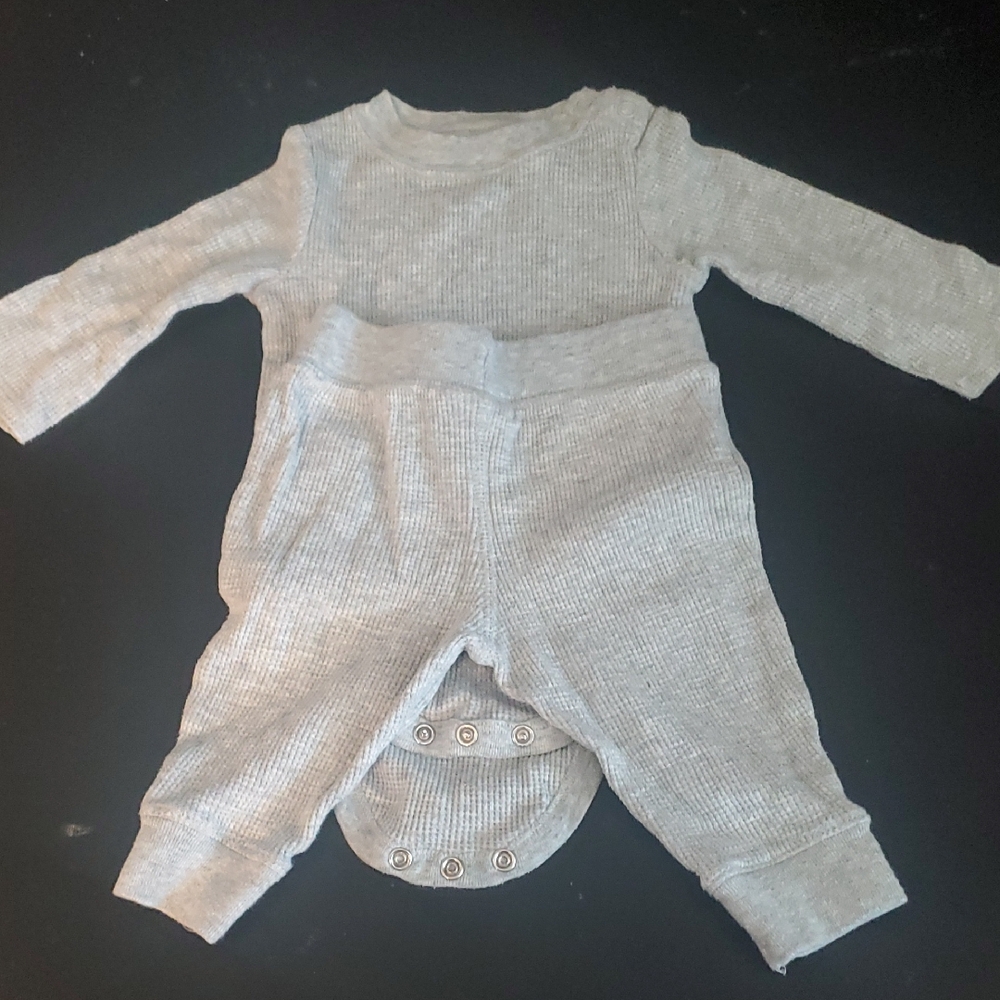 Garanimals Gray Ribbed 2-Piece Baby Matching Set